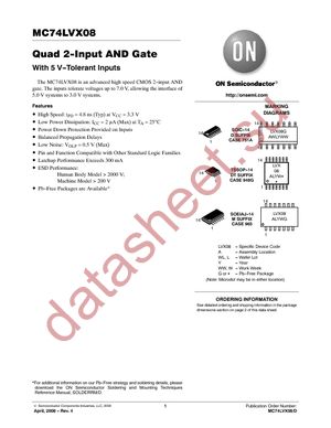 MC74LVX08DTR2G datasheet  